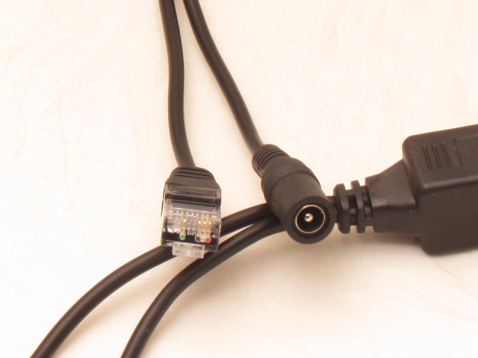 1 Pair IP Camera Power Over Ethernet Passive PoE Injector Splitter Cable RJ45