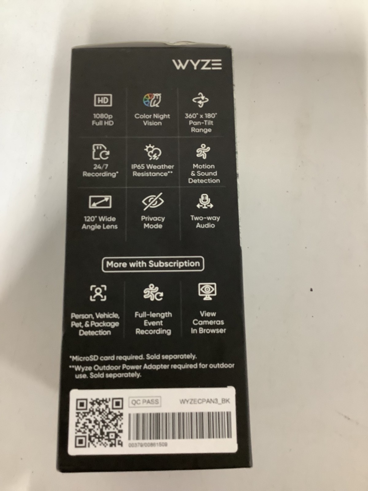 Cam Pan v3 Indoor/Outdoor IP65 1080P 360° Pan/Tilt/Zoom Wi-Fi Smart Home