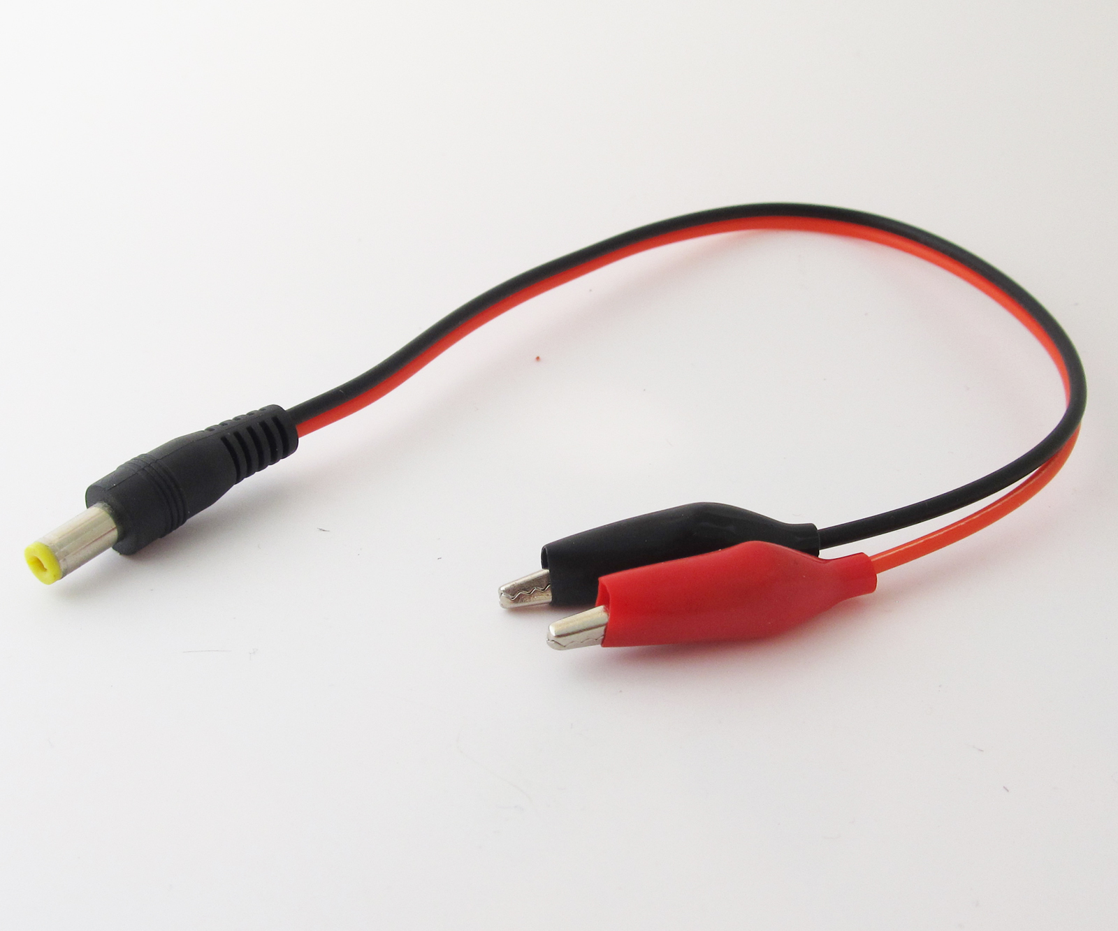 100set 1ft/30cm 5.5×2.1mm 2.1 DC Male Plug to Dual Alligator Clip DC Power Cable