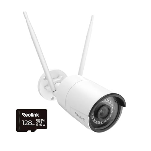 REOLINK Outdoor Security Camera with 128GB microSD Card Bundle, 5MP,…