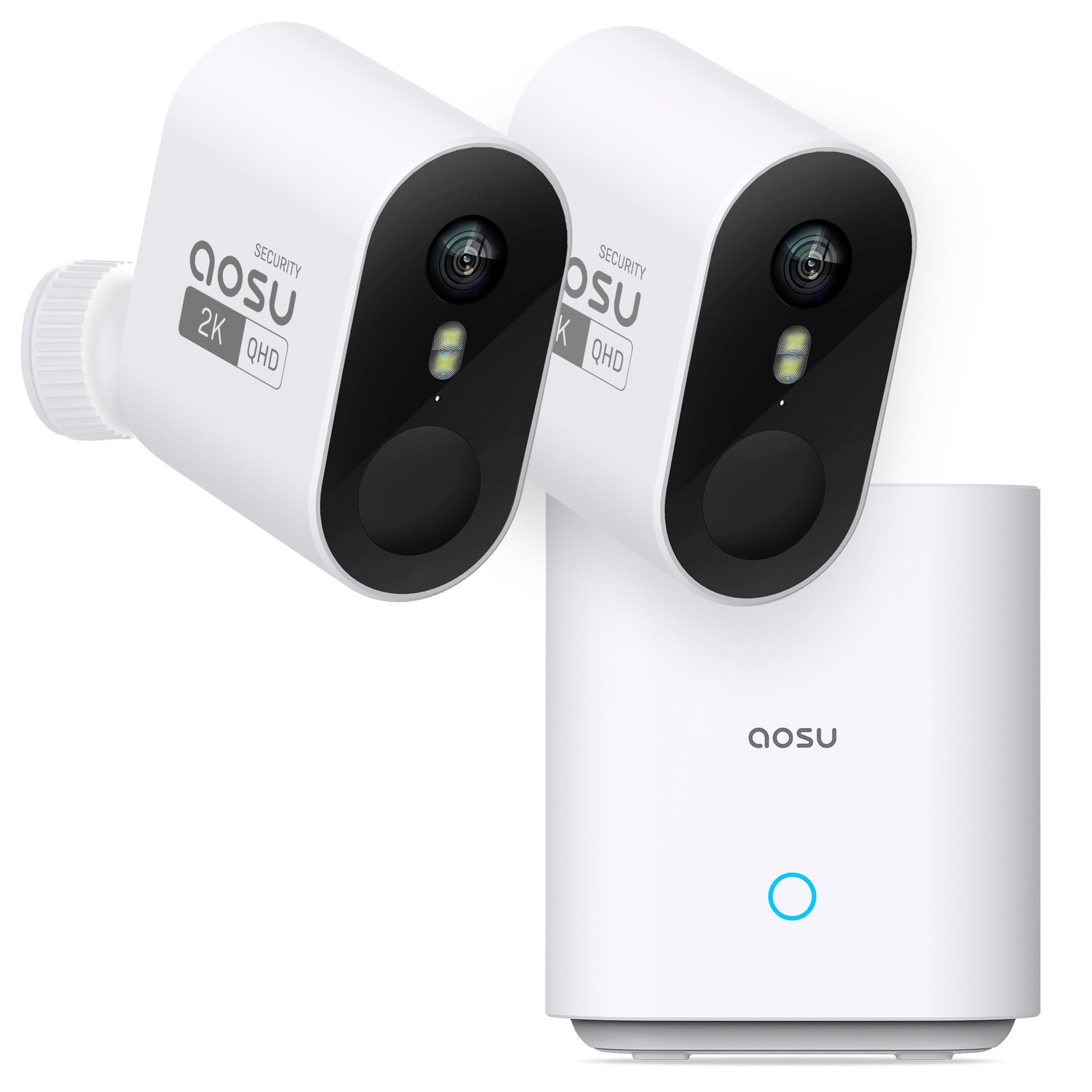 aosu Security Cameras Wireless Outdoor Home System, 3 Piece Set, 2-Cam-Kit