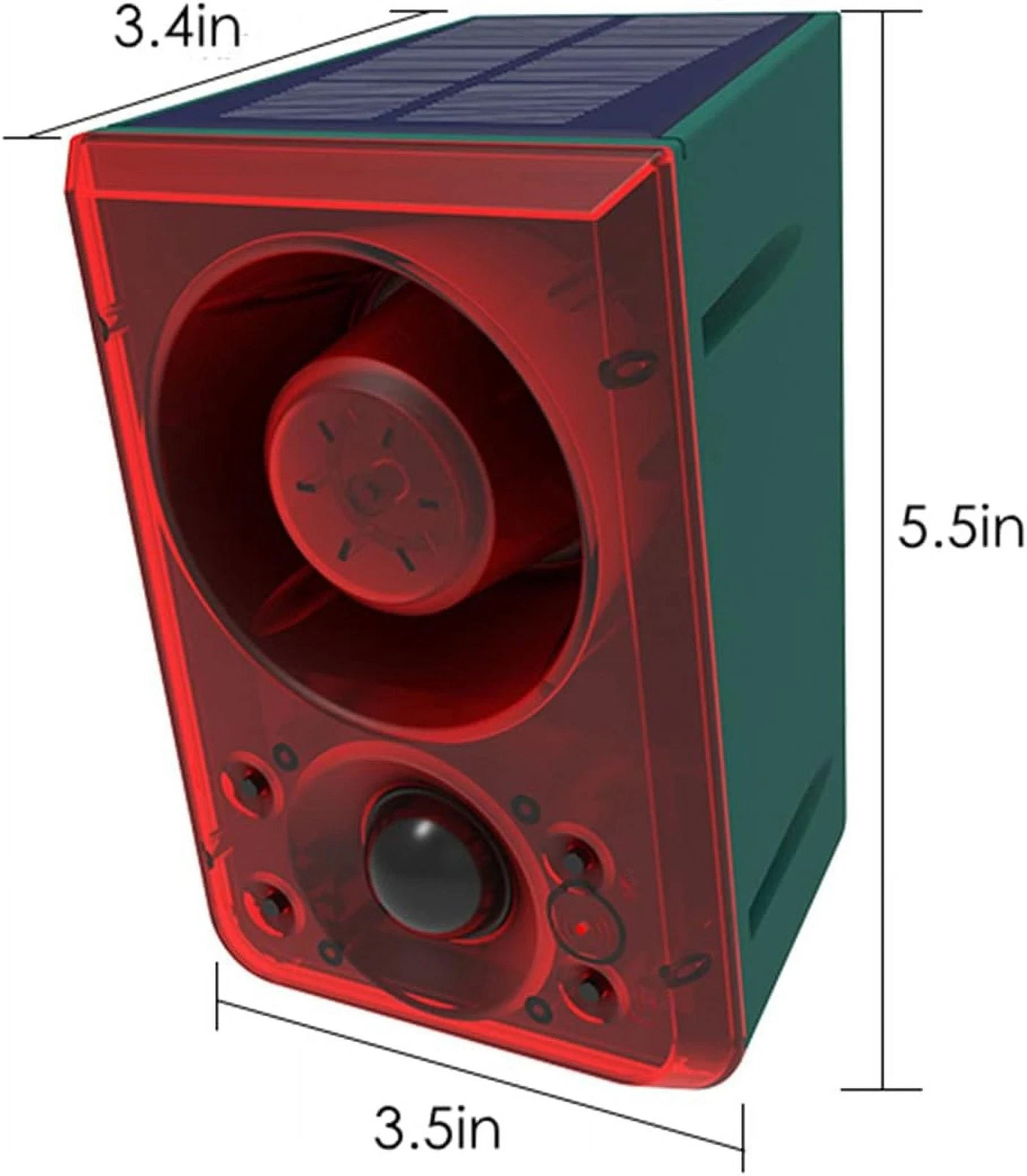 Solar Outdoor Motion Sensor Alarm-Dog Barking&Gunshot Sound,Support Recording
