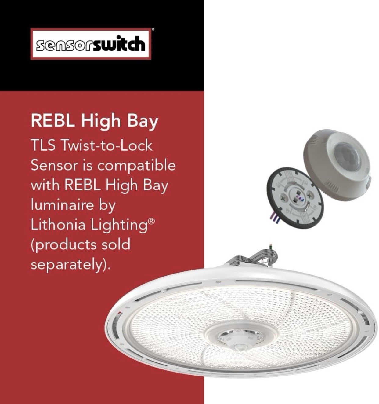 2 Pk -Sensor Switch Twist-to-Lock Motion Sensor, Easy to Install Motion Detector