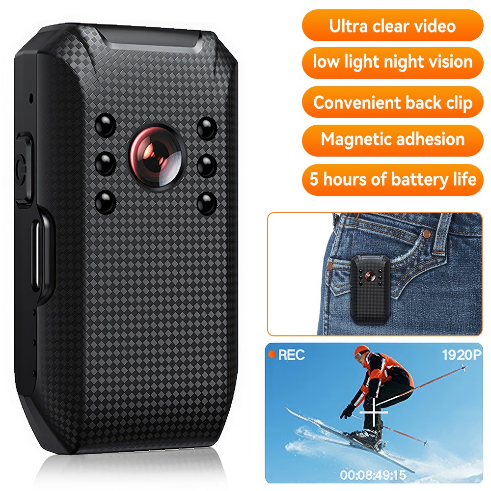 Body Camera HD 1080P Audio Video DVR Night Vision Camcorder w/ Free 32GB SD Card