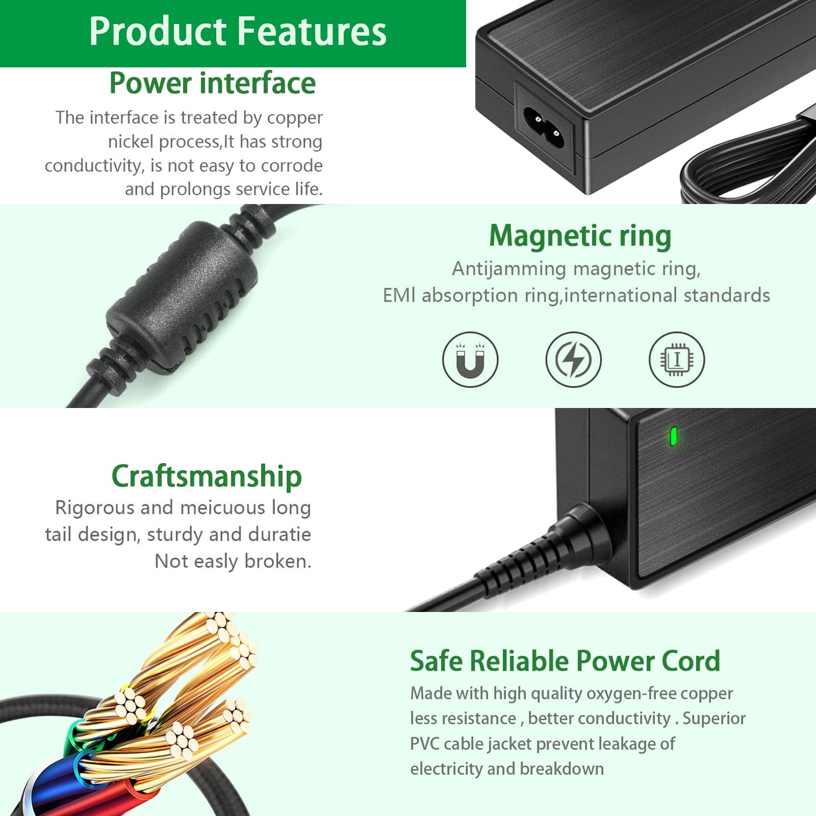 Security Camera AC DC Power Supply Adapter 12V 5A Compatible with 12Volt Lorex