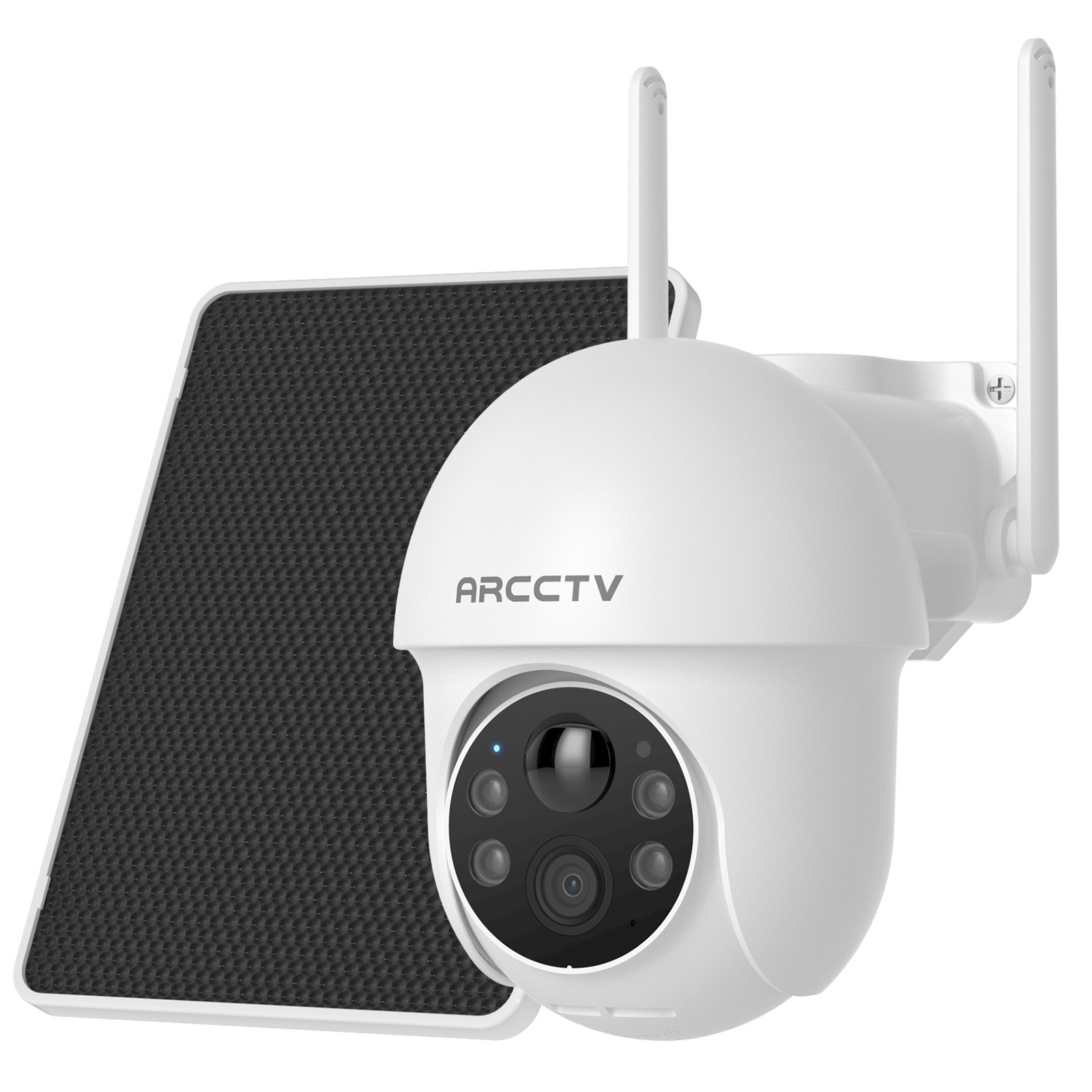 ARCCTV Wireless Solar Battery WiFi Security Camera System Pan/Tilt Outdoor Audio