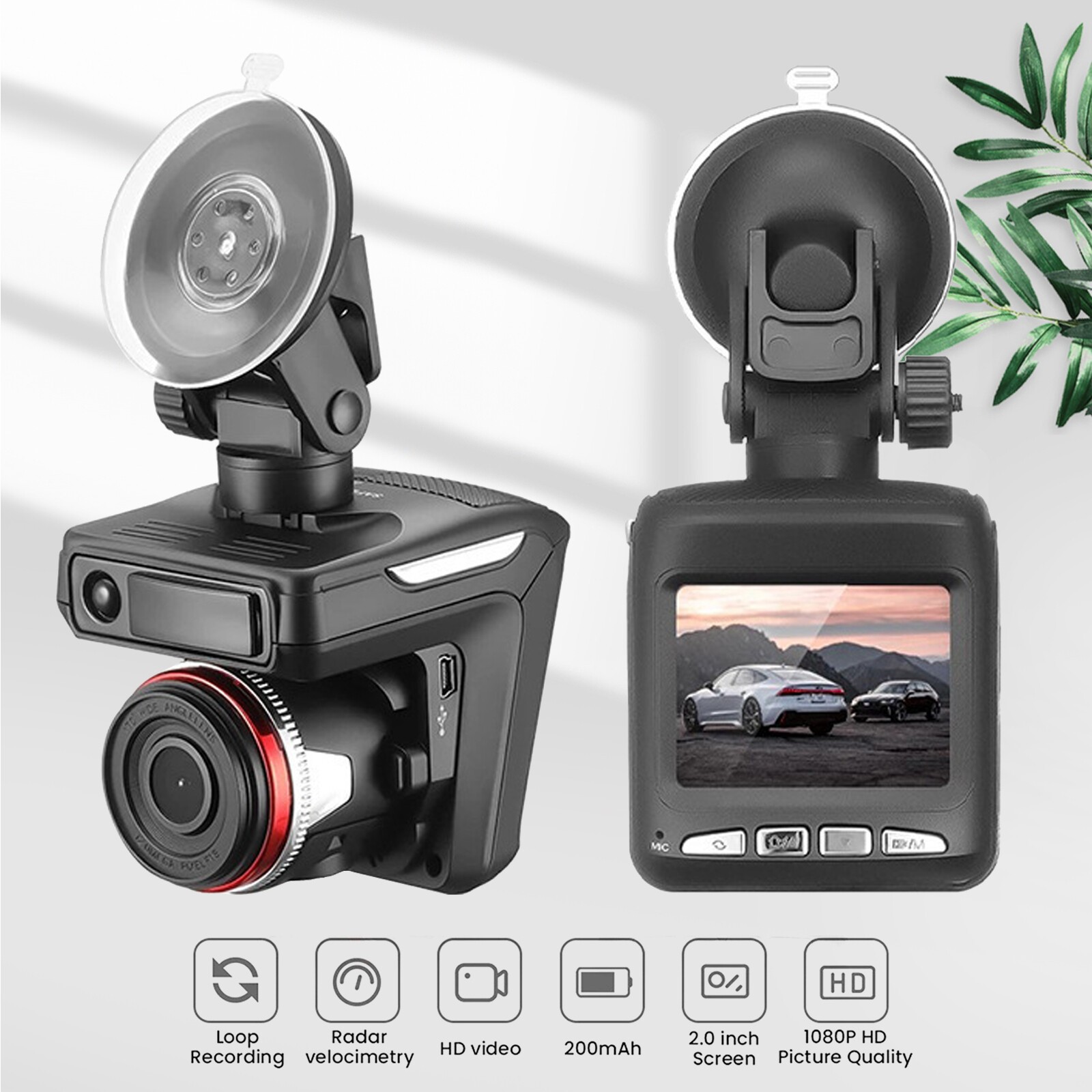3in1 Laser Radar Detector 2.4″ 1080P HD Car DVR Dash Cam Camera Video Recorders