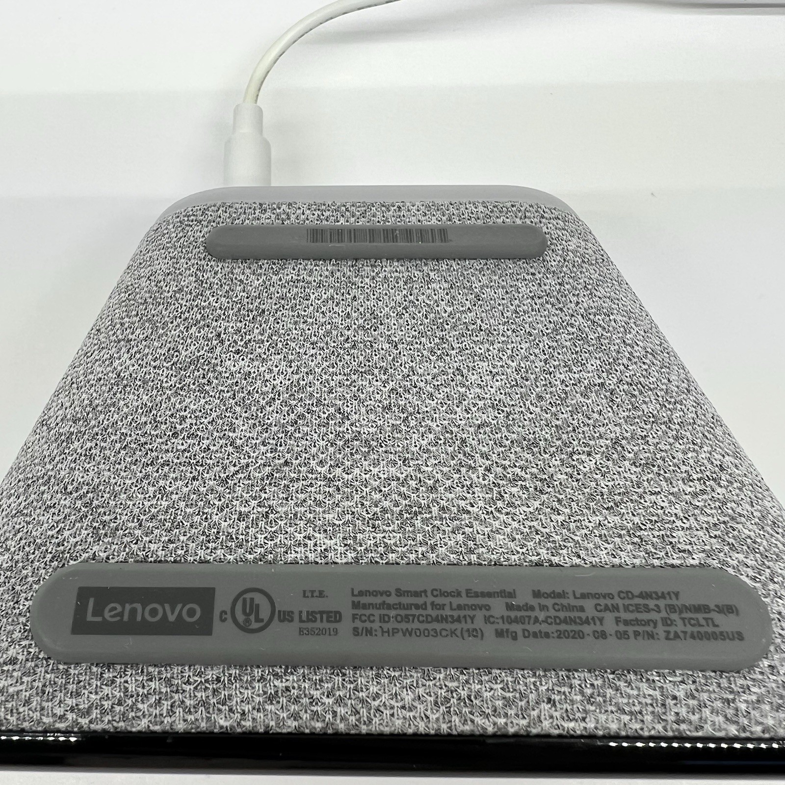 Lenovo Google Smart Clock Essential CD-4N341Y Gray – TESTED WORKING!