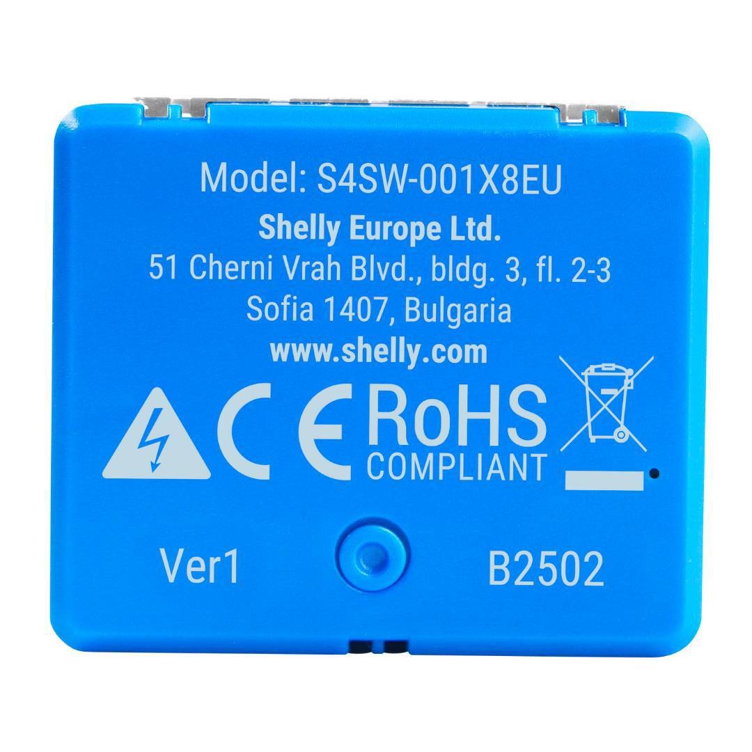 Shelly 1 Mini Gen4 Compact Smart Relay Switch with Dry Contacts (8A) – Open Box