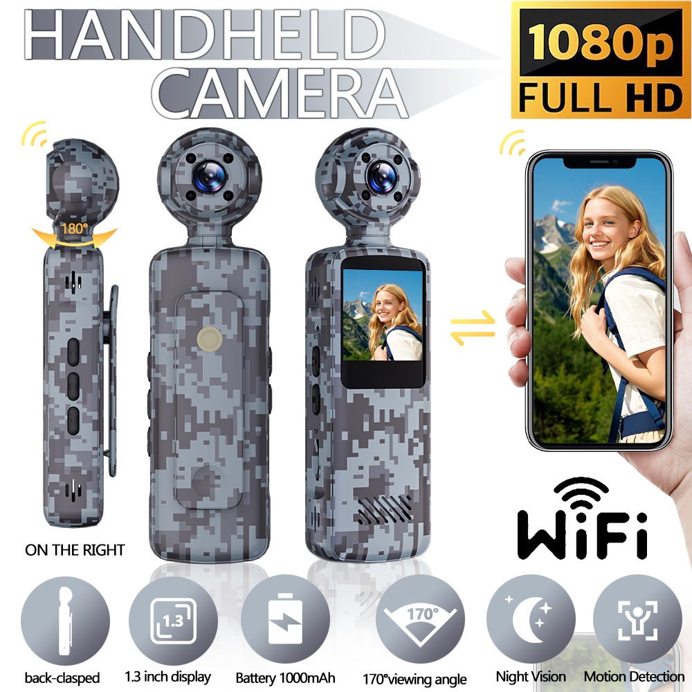 WIFI Body Camera HD 1080P Police Camcorder Night Vision for Outdoor