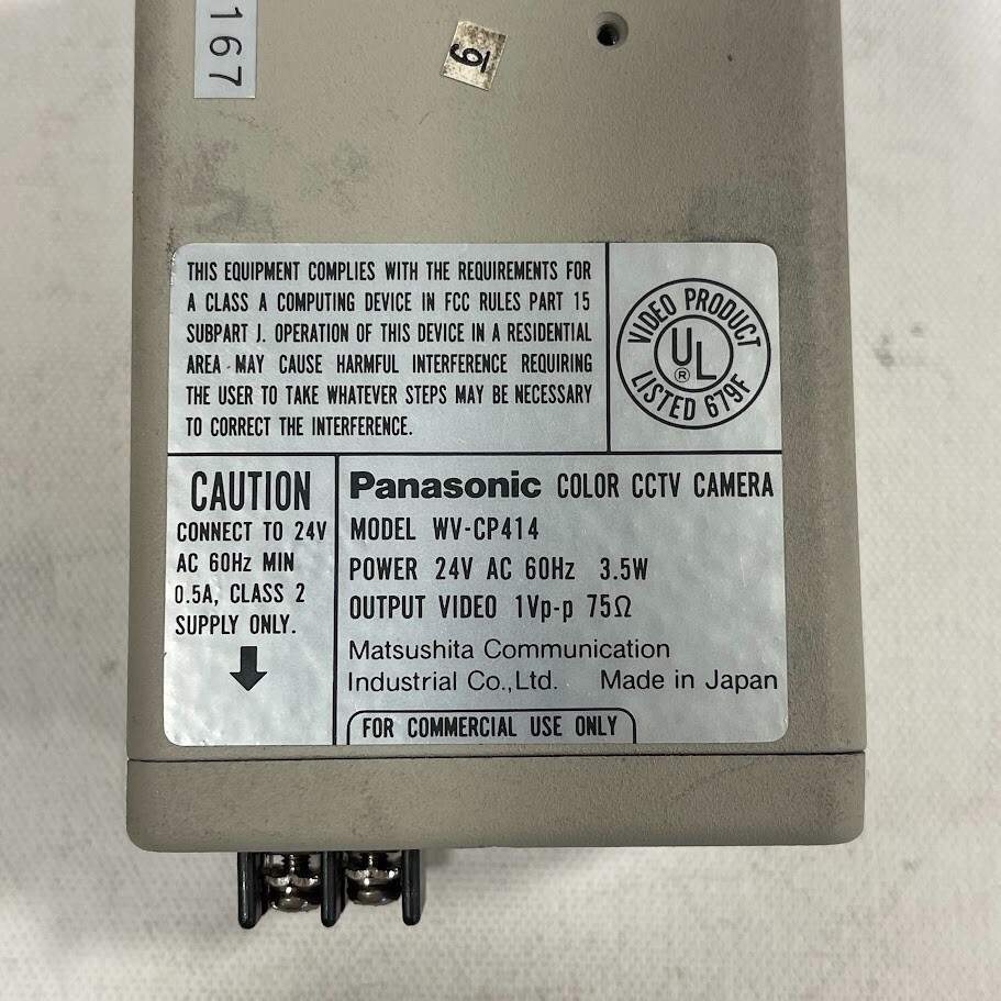 Used – Panasonic WV-CP414 CP-414 CCTV Color Camera 24V AC