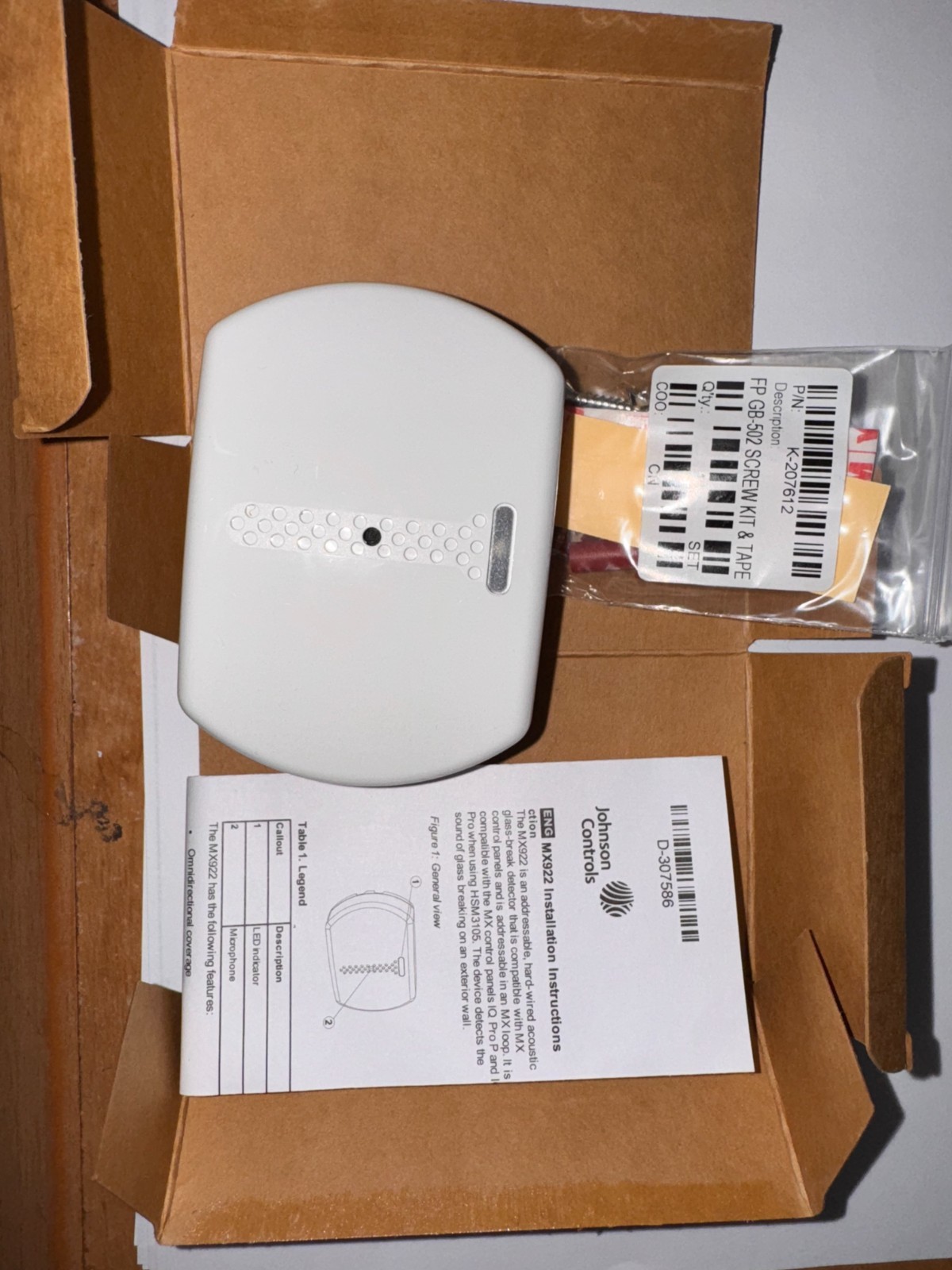 MX922 Glass Break Detector