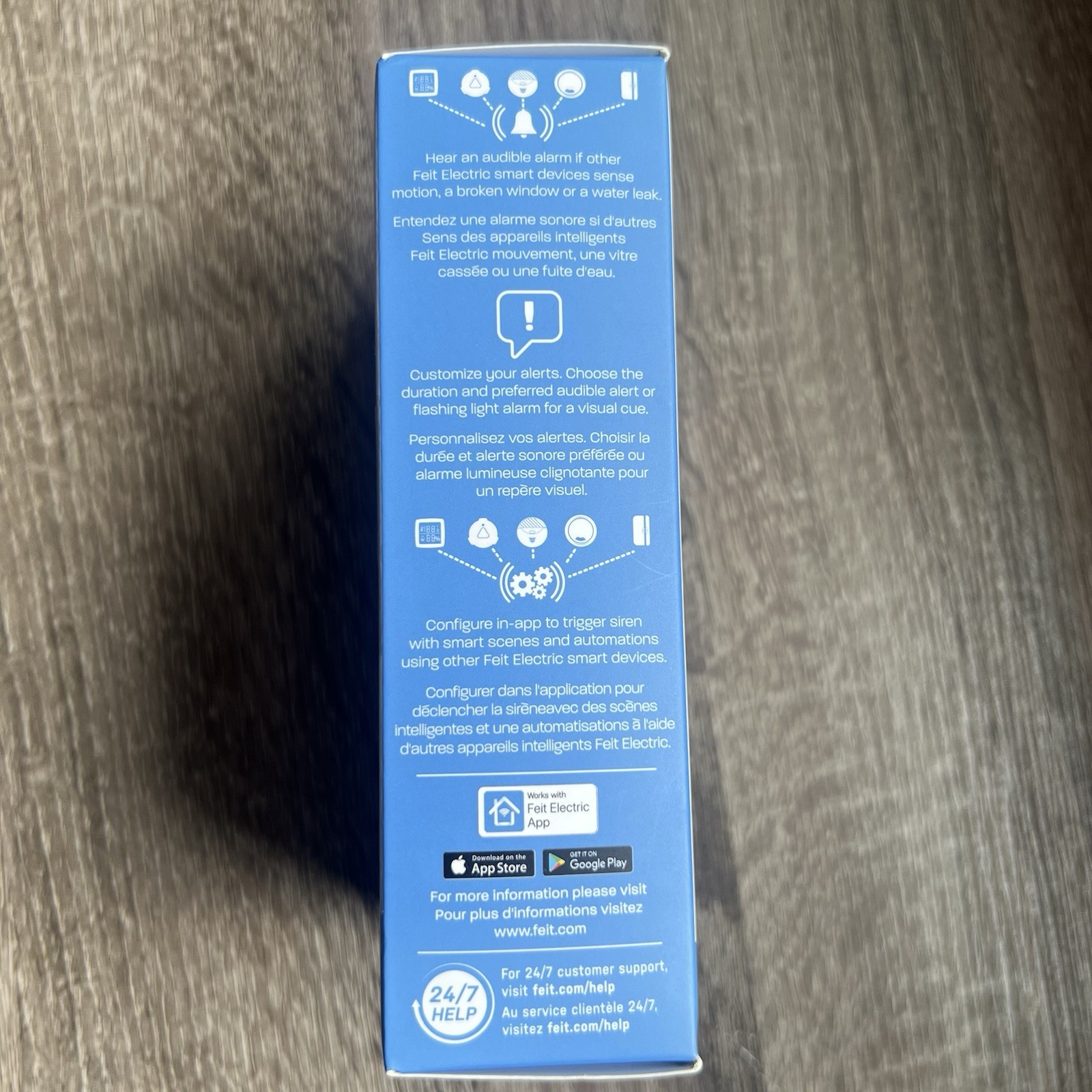 Feit Smart Home Audible Alarm Wireless Smart-Enabled White Security Alarm
