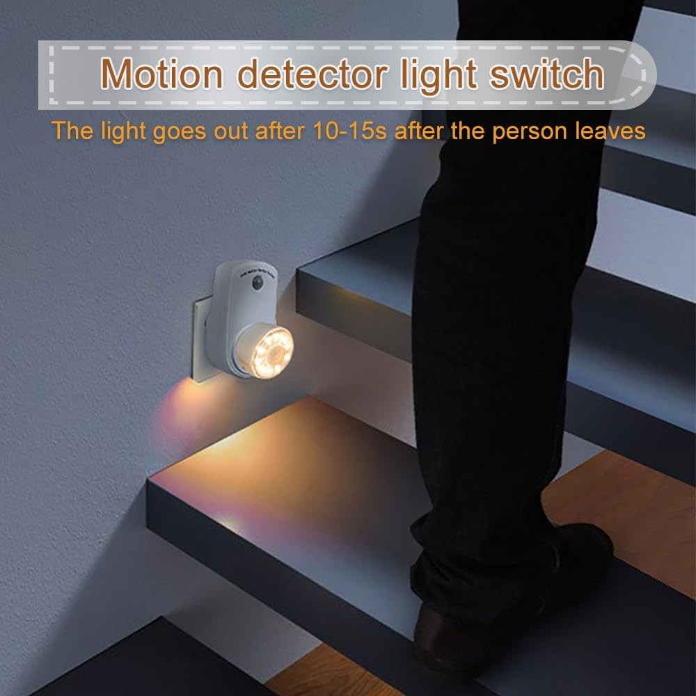 ZORZA 4Pcs Motion Sensor Switch Plug in Motion Sensor Light Socket 120V/60HZ …