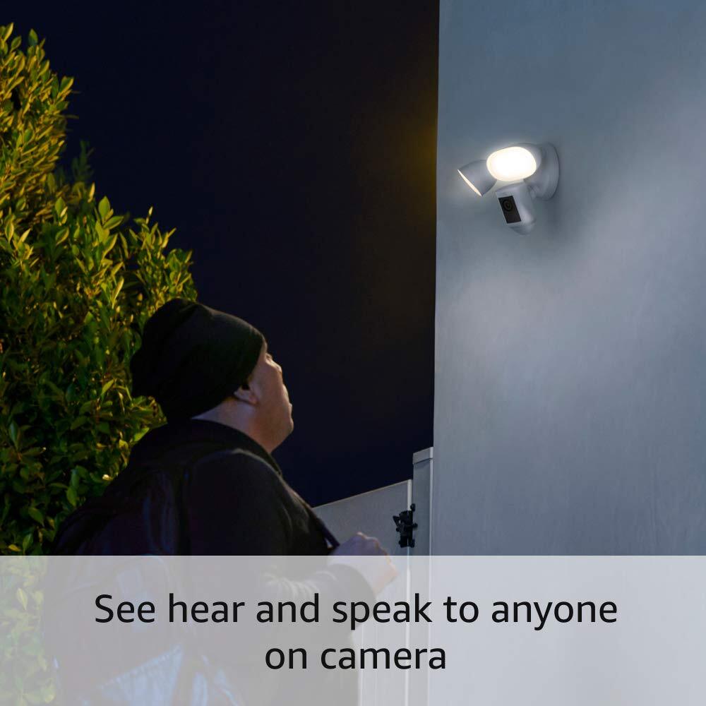 NEW Ring Floodlight Cam Wired PRO WHITE – Bird Eye View 3D LATEST MODEL CAMERA