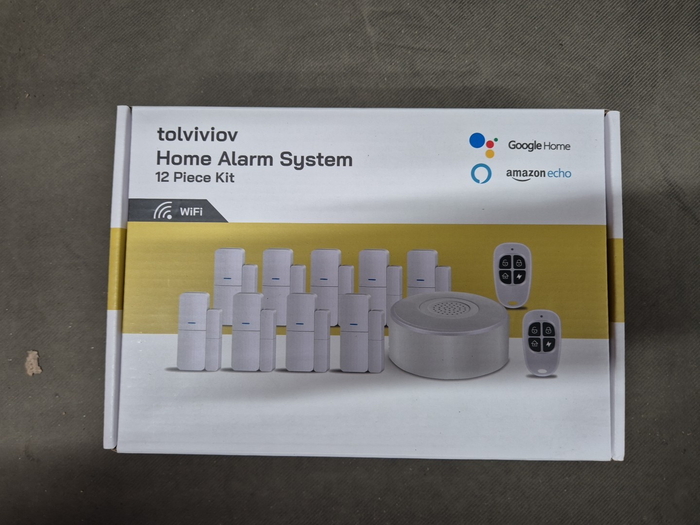 Tolviviov Home Alarm System 12 Piece Kit Google Home Amazon Echo