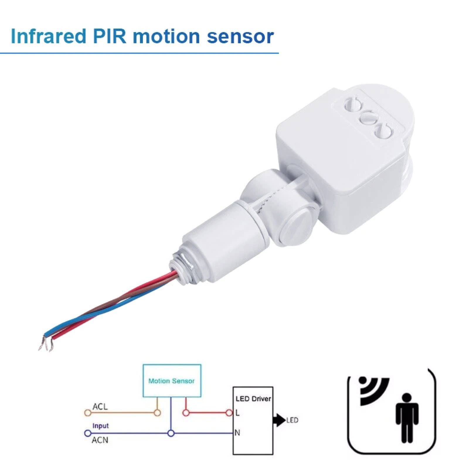 2pcs New PIR Motion Sensor Switch infrared wall mount switch AC 110-240V