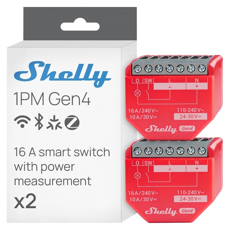 1PM Gen4 | Wi-Fi, Zigbee, Matter Smart Relay Switch with Power Metering