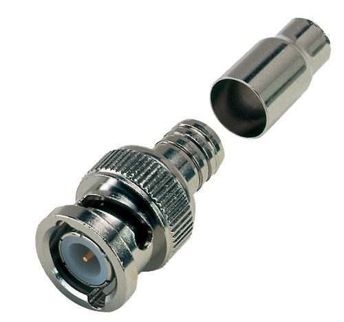 20pcs Crimp-On Male RG59 BNC Connector for CCTV Coax Coaxial Cable Adapter