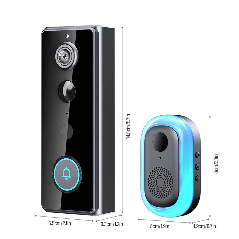 2K+ 5MP Video Doorbell PoE Wired Smart Person Detection 180° Wide With View USA