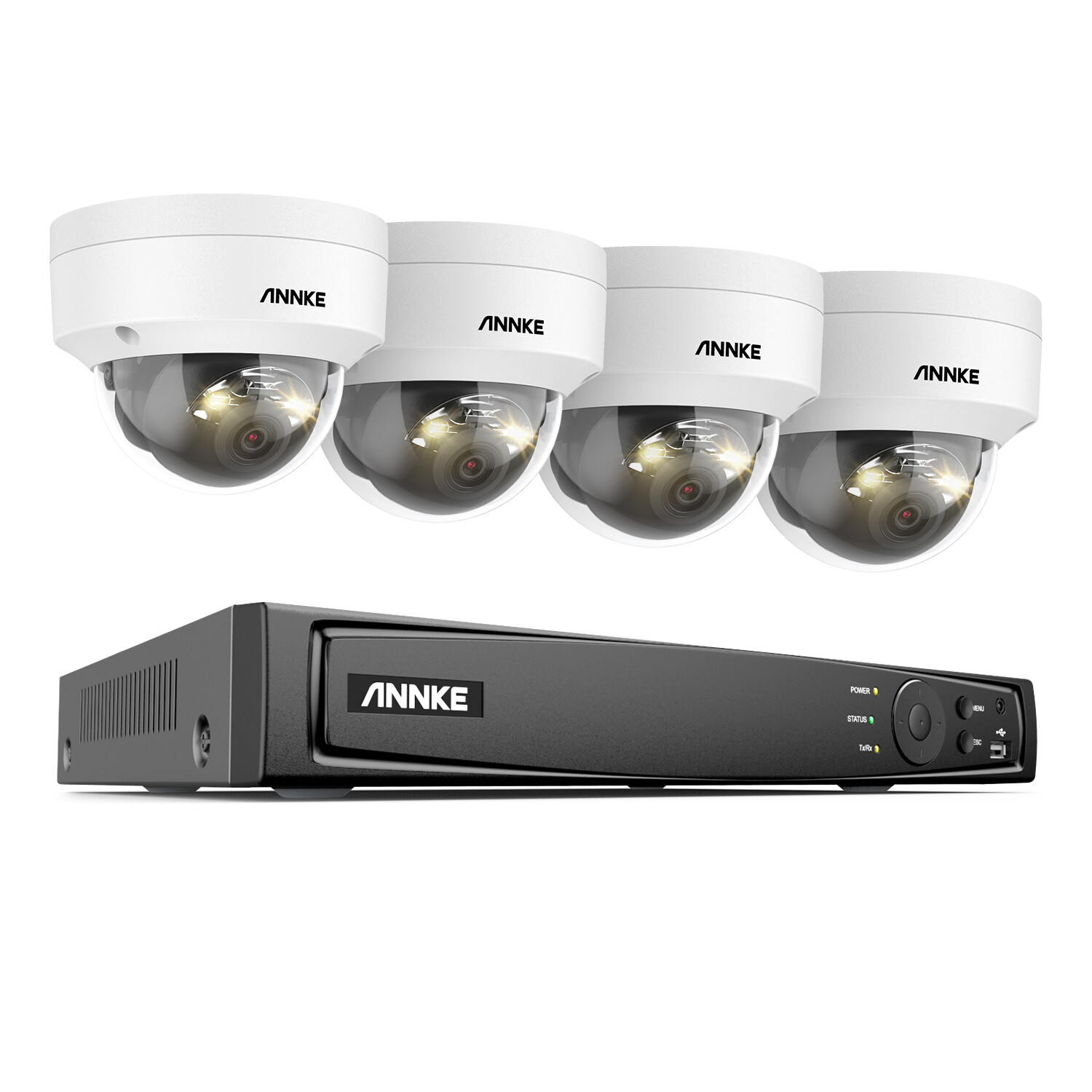 ANNKE 12MP 8CH 16CH NVR 5MP Audio POE IP Security Camera System Human Detection