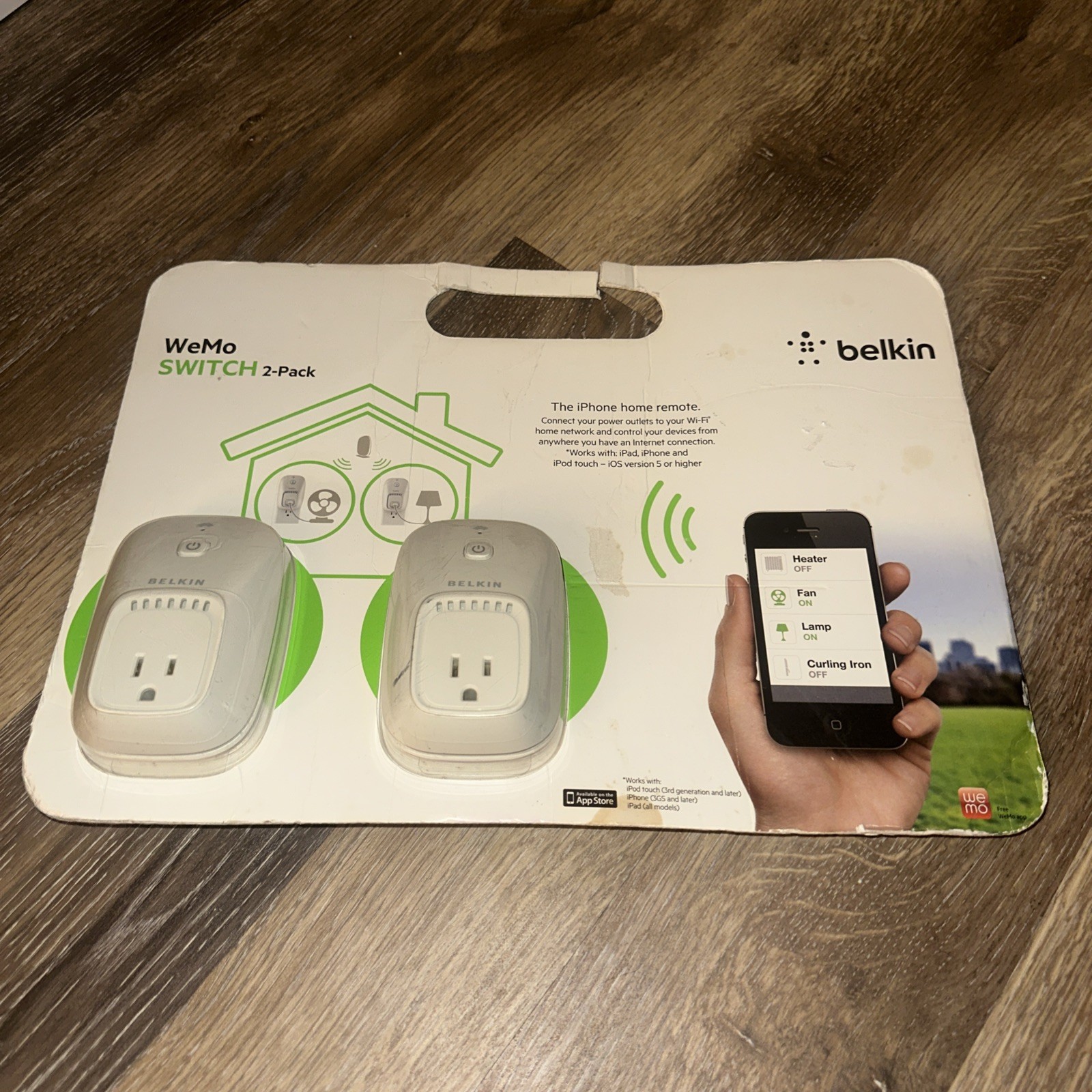 Belkin WeMo Smart Switch 2 Pack, White NEW in Sealed Package Works With I Phone
