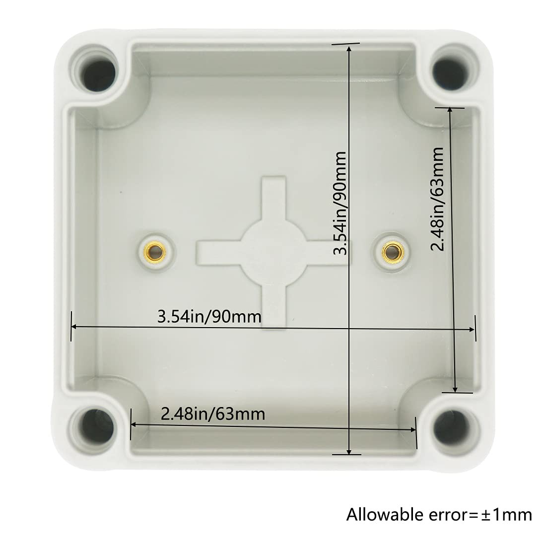 Zulkit Junction Box ABS Plastic Dustproof 3.94″ x x 2.95″, Grey