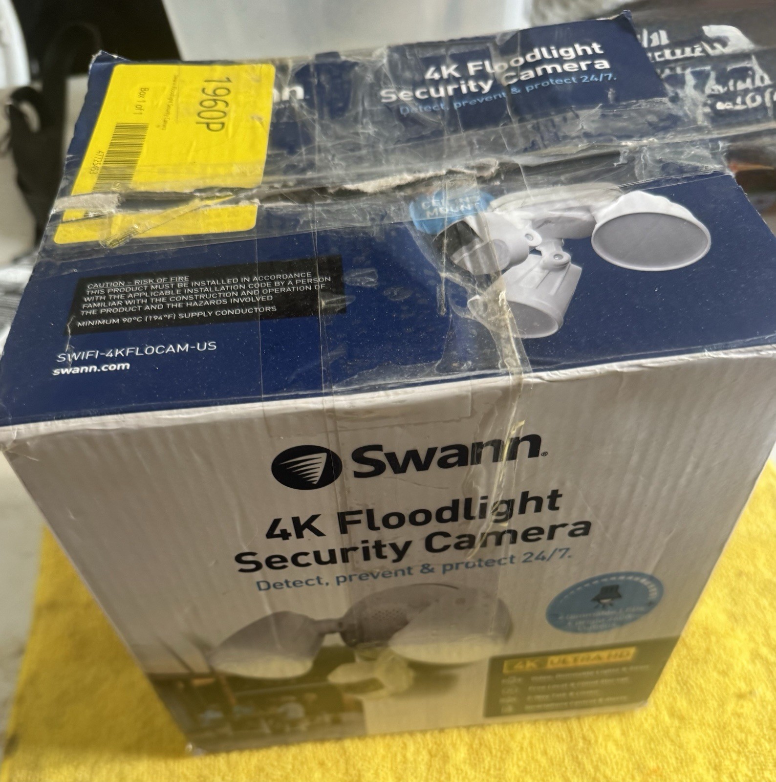 Swann 4K Wi-Fi Outdoor Floodlight Camera 2160p Alexa/Google 2-Way White