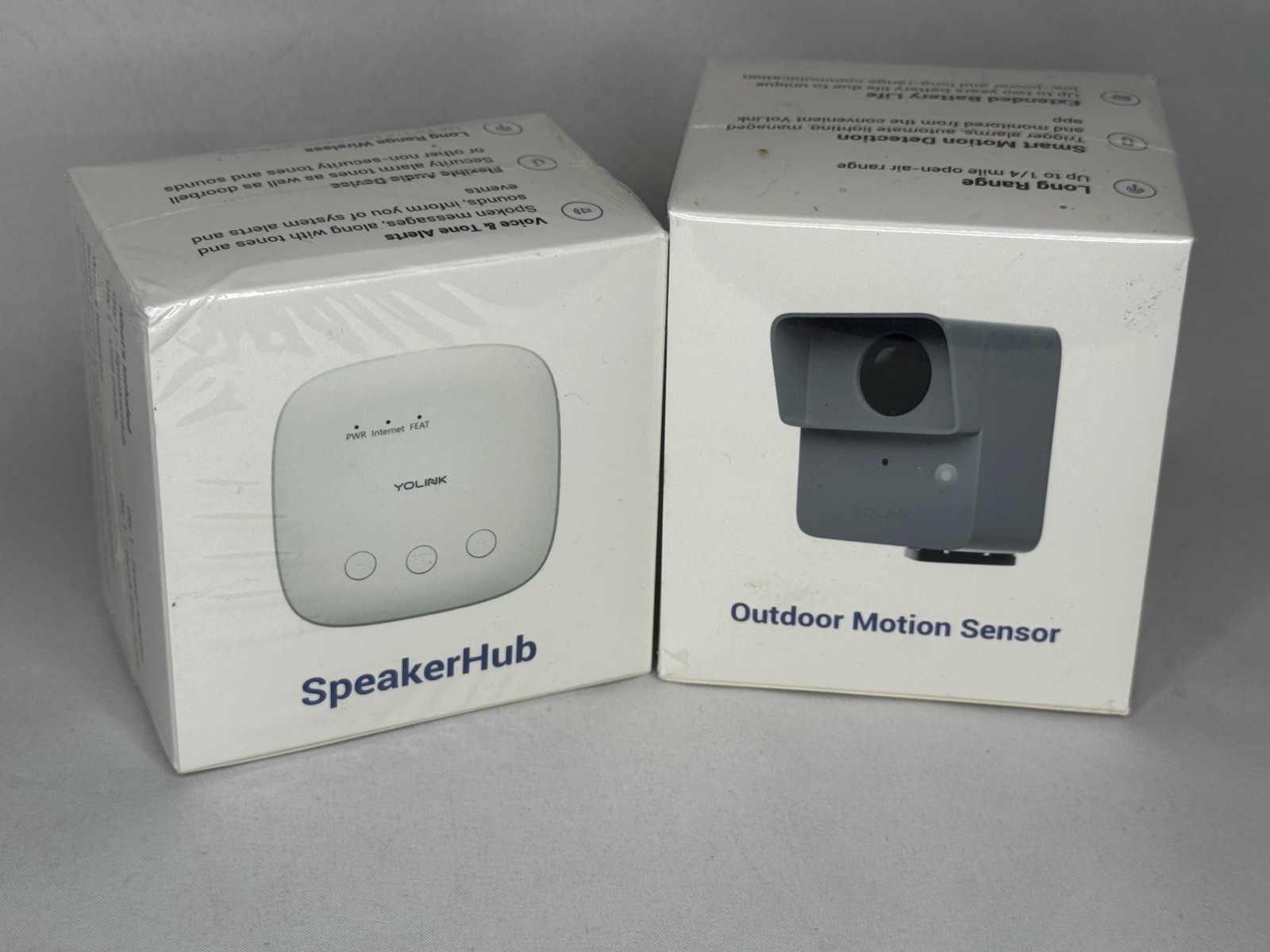 Yolink Outdoor Indoor Motion Sensor & SpeakerHub SEALED BOX SEE PICS