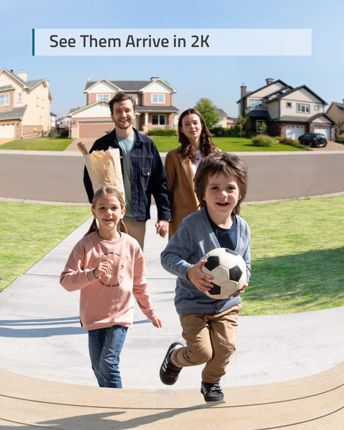 Video Doorbell 2K Battery 180-Day Built-in Storage No Fees