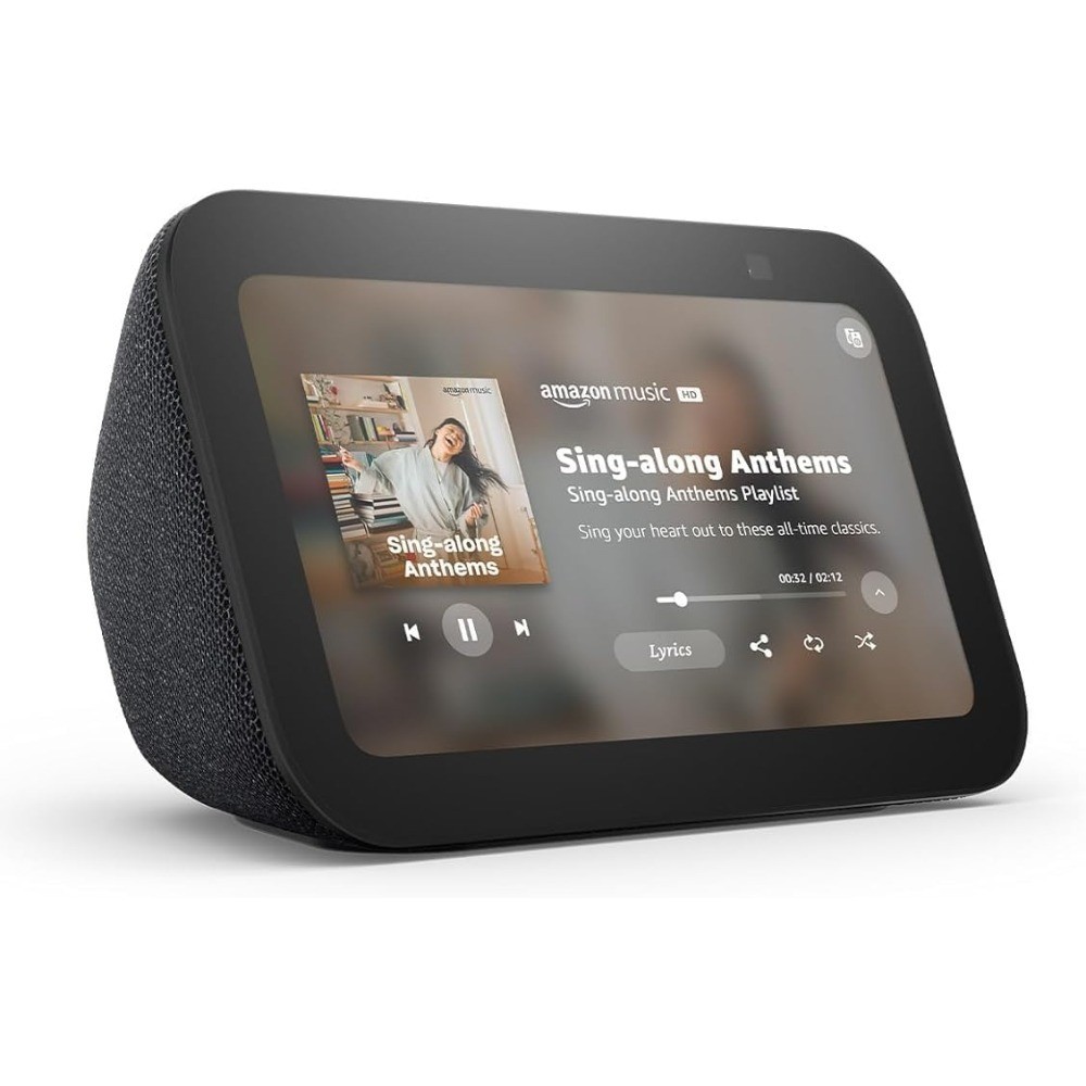 Smart Display with Alexa Early Access Enhanced Bass and Clearer Sound Charcoal