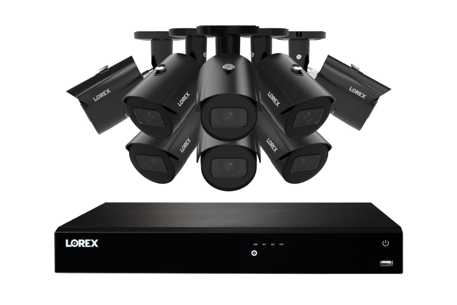 Lorex Fusion Series 4K 16 Channel 4TB Wired NVR System with IP Bullet Cameras