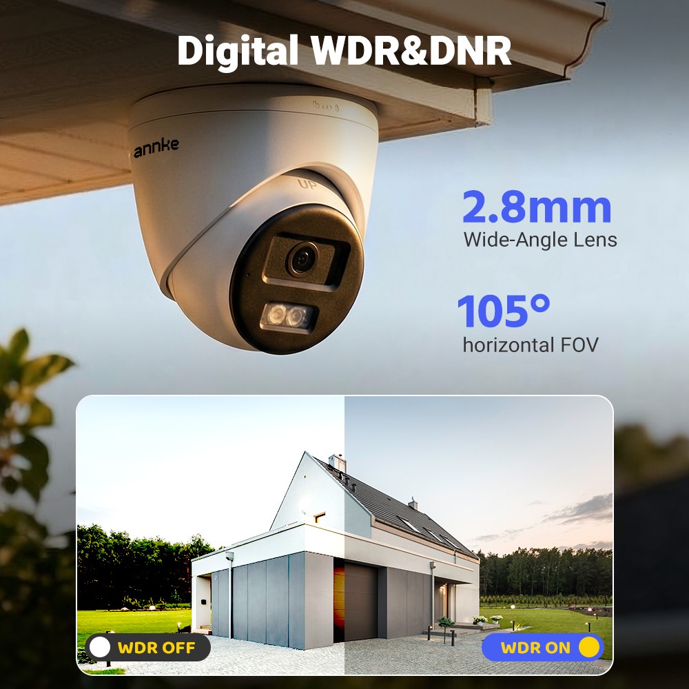 ANNKE 8CH DVR 3K Two Way Audio Security Camera System Color Night Vision AI