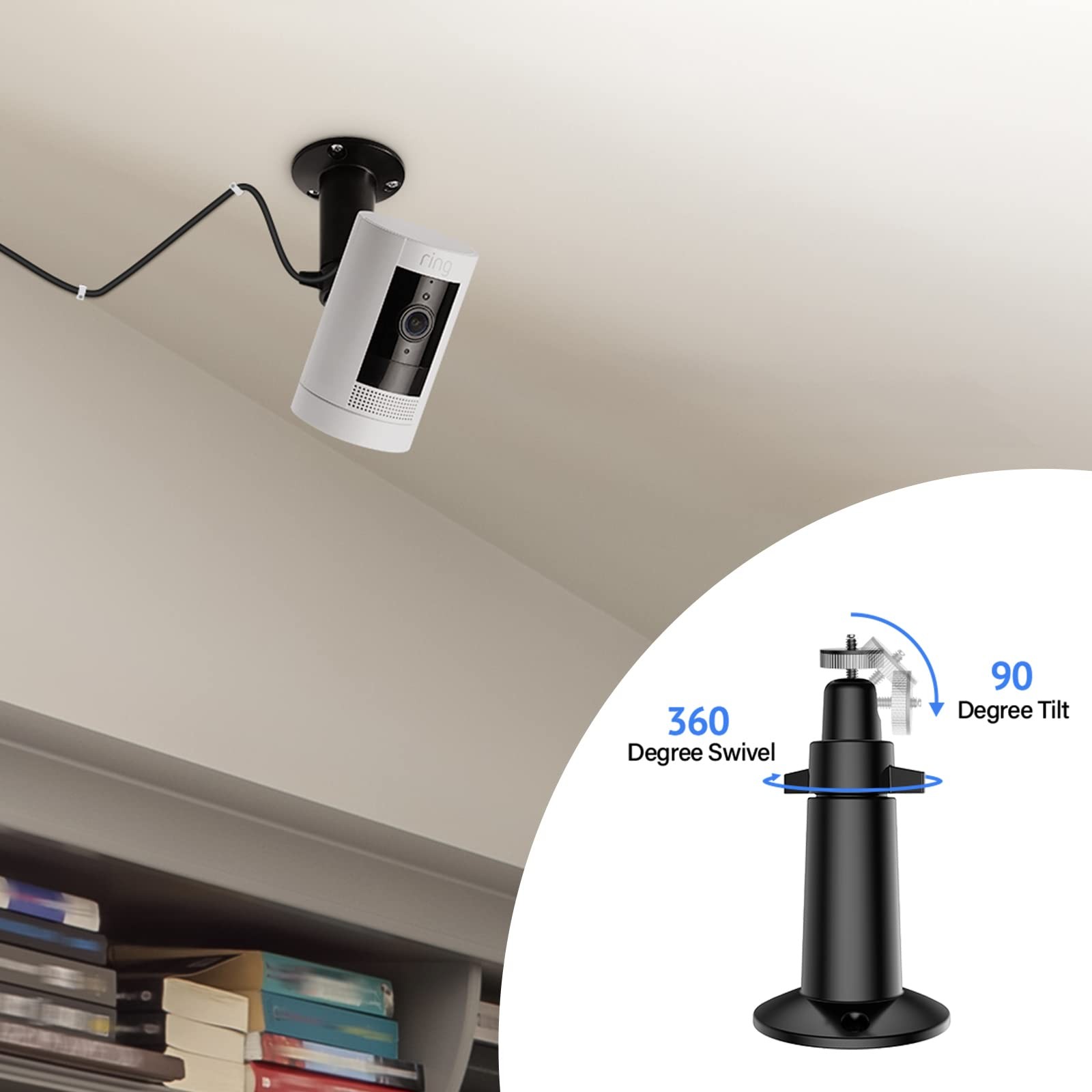 OLAIKE Power Adapter with Metal Mount Plug in Charger for Stick Up Cam Batter…