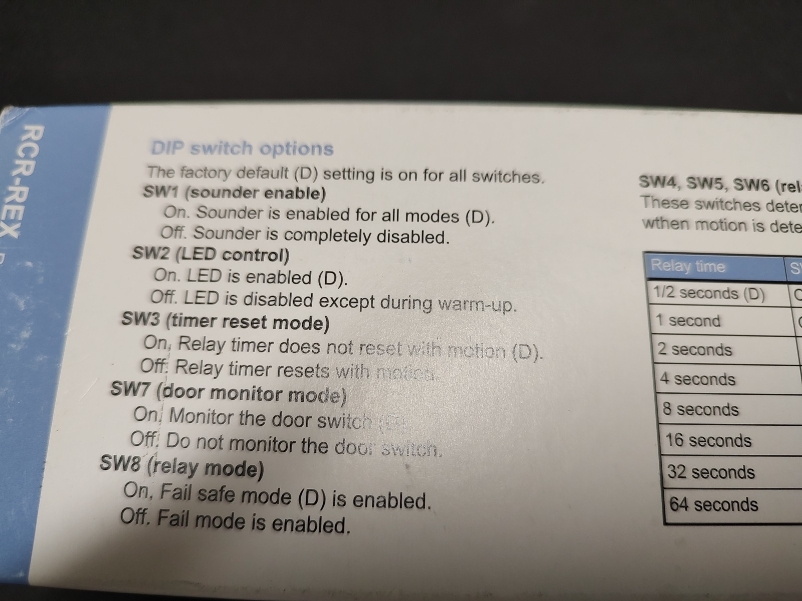 Interlogix UTC RCR-REX-W Request to Exit w/ built-in sounder Dual Technology
