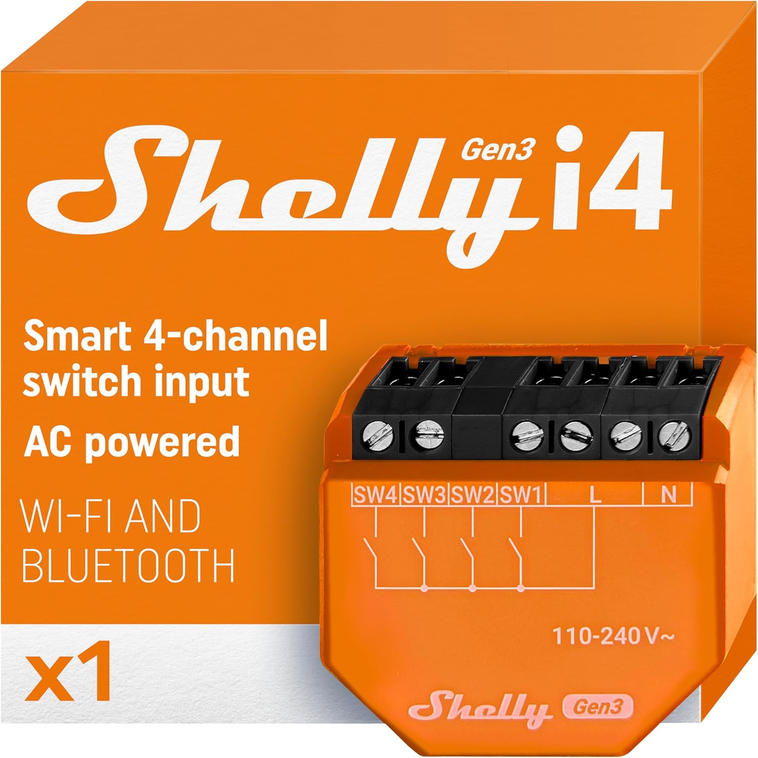I4 Gen3 | Wifi Smart 4-Digital Inputs Controller of Relays | Home Automation |