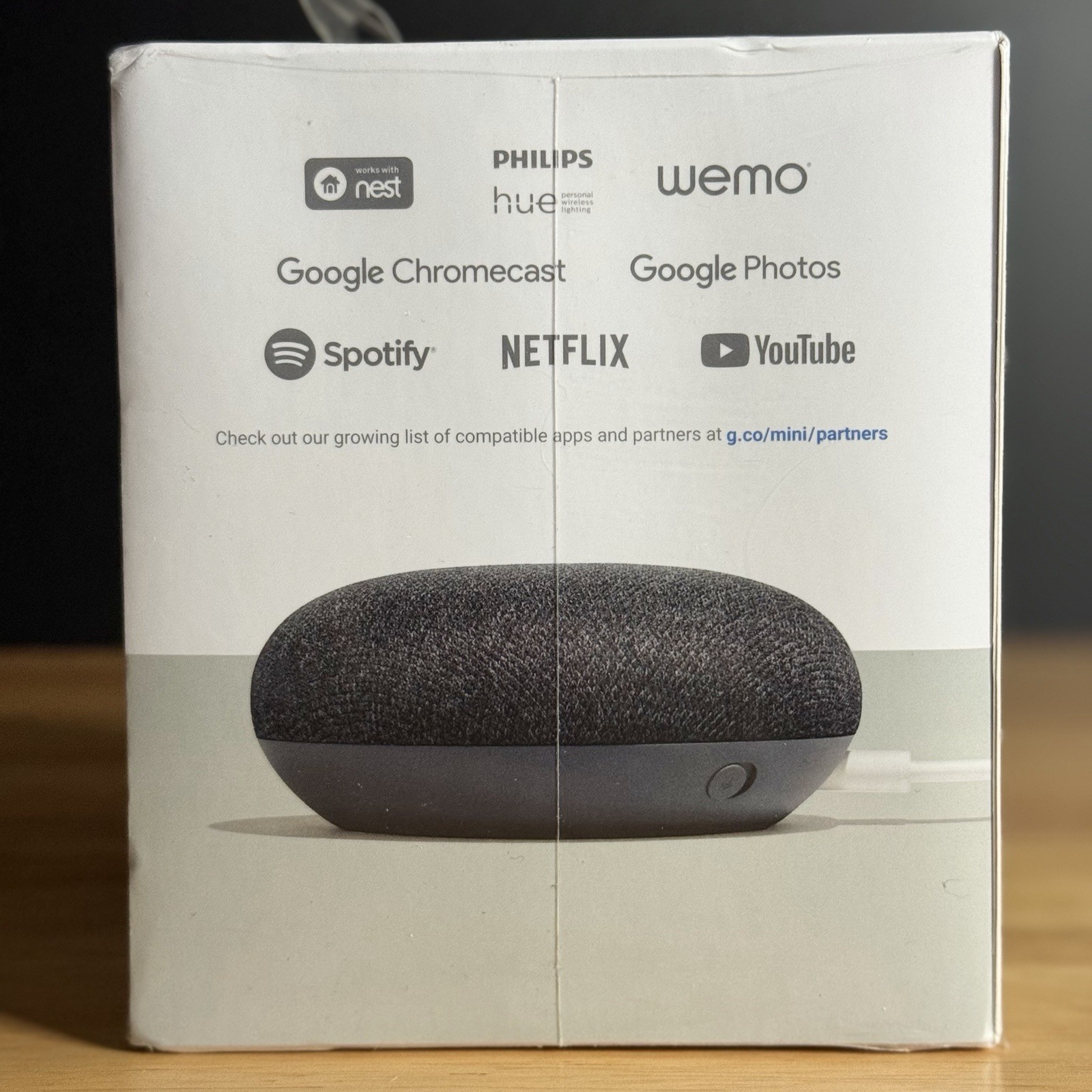 NEW Google Home Mini Smart Speaker Assistant Charcoal Grey (GA00216-US) ⚠️SEALED
