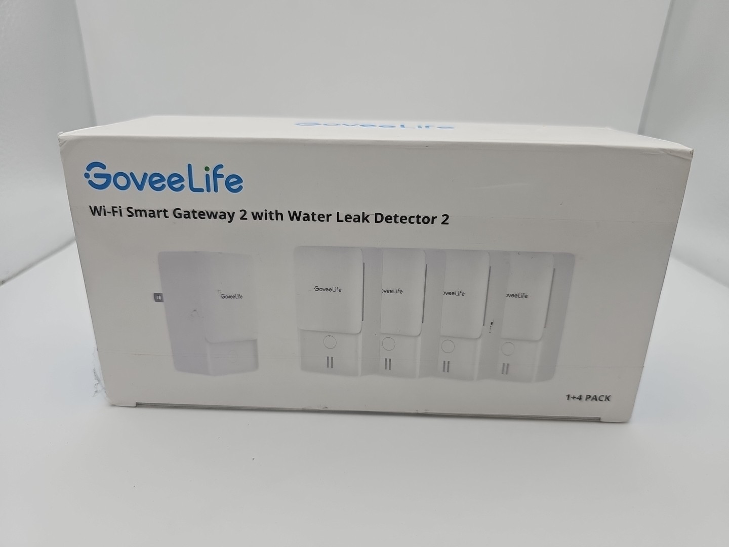 GoveeLife WiFi Water Ieak Detector 2, Smart Water Ieak Sensor 4 Pack New-Open