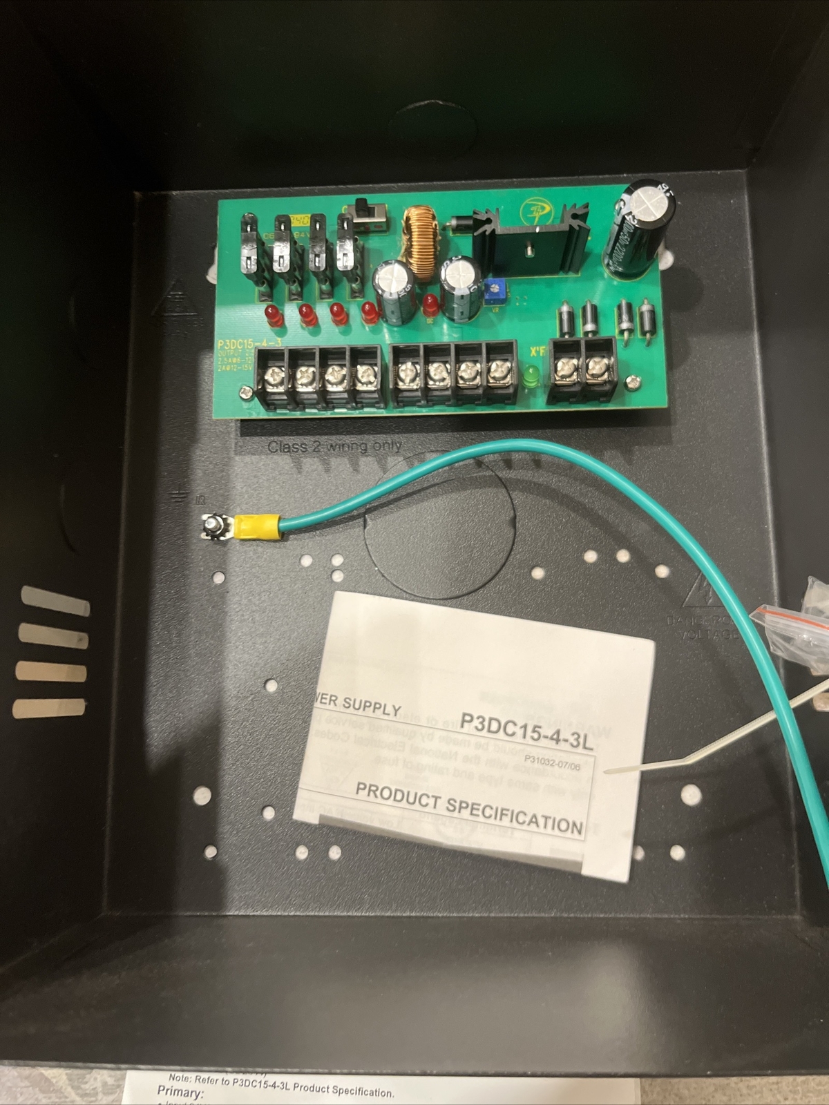 Preferred Power Products Input 24v P3DC15-4-3L Power Supply 6-15vdc Adjustable