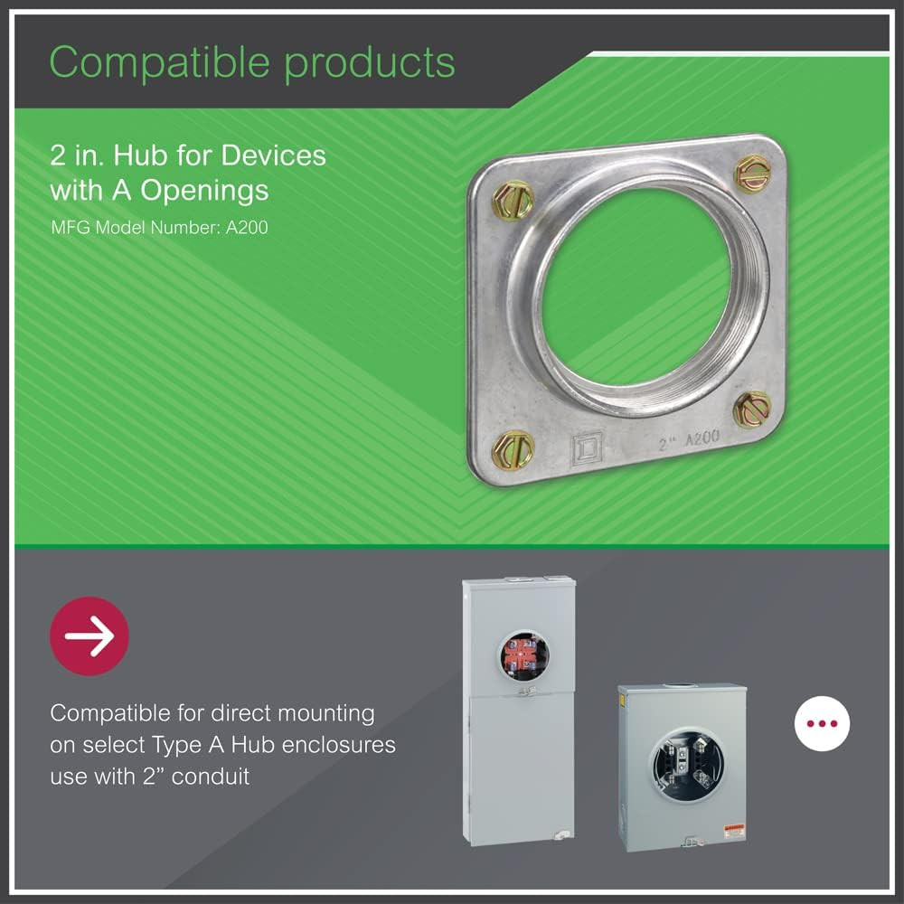 Square D – A200 2-Inch Hub for Square D Devices with a Openings