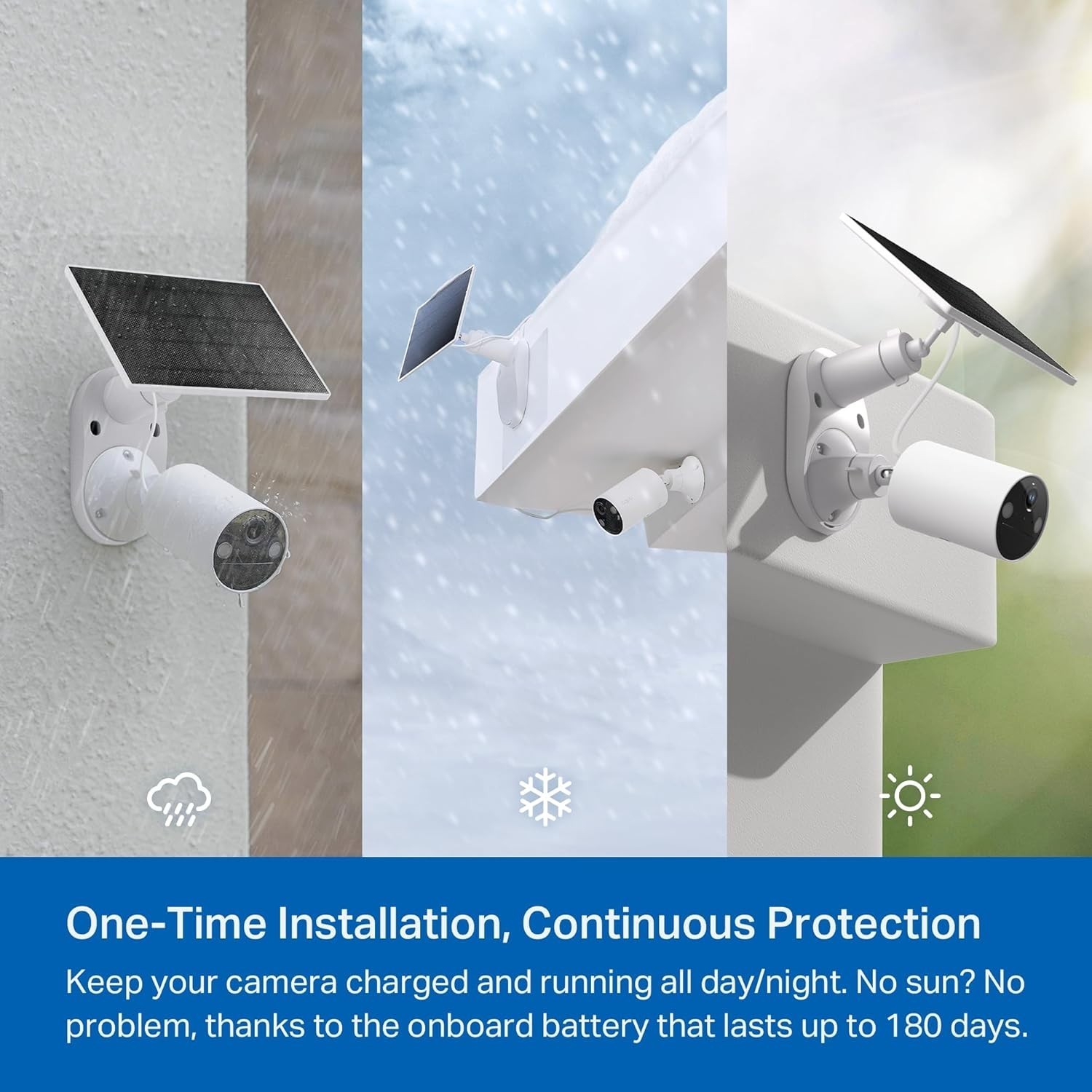 TP-Link Tapo SolarCam C402 Kit, Outdoor Battery Camera with Solar Panel Base