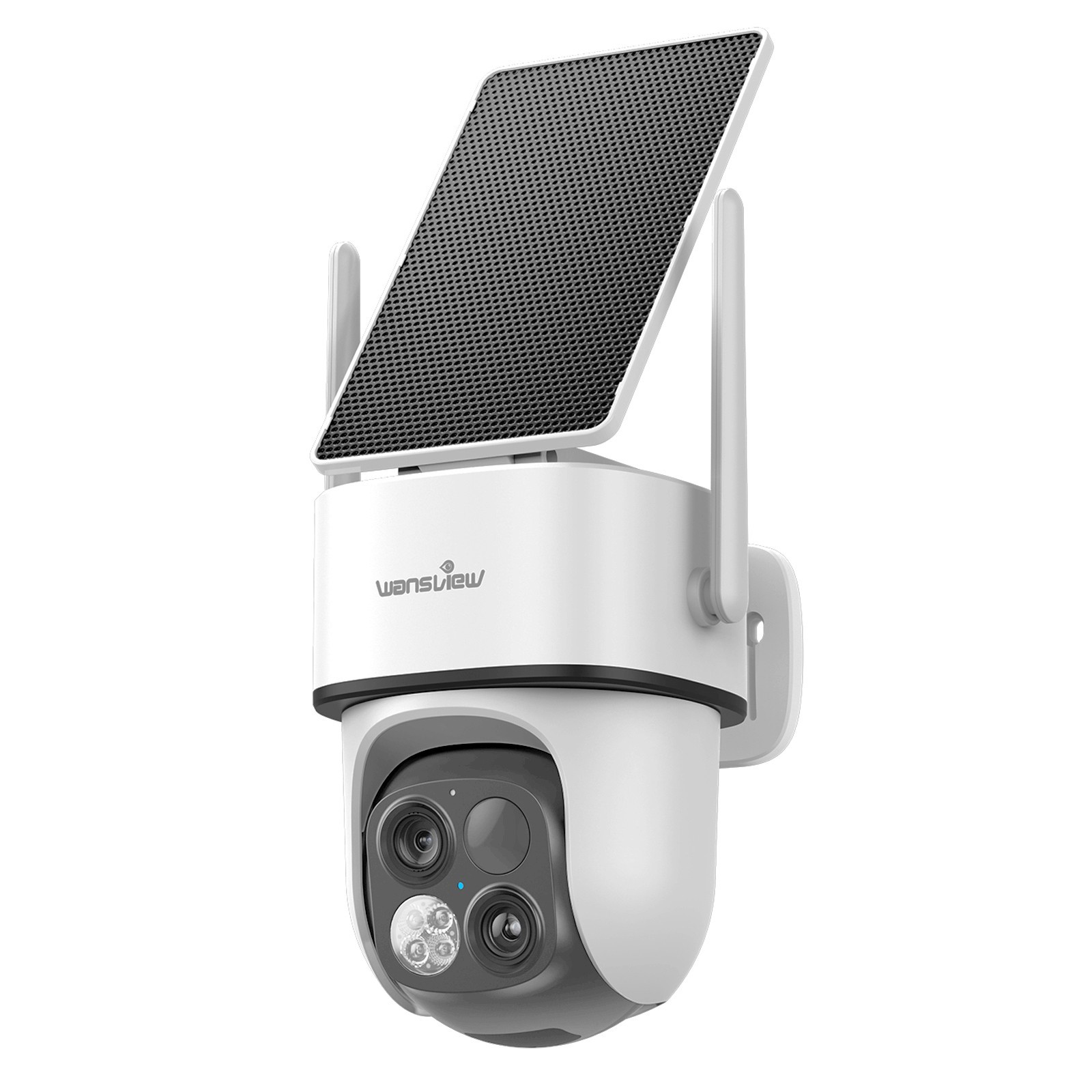 Wansview Wireless Solar Security Camera Outdoor 2K Home WiFi Dual Lens 360°PTZ