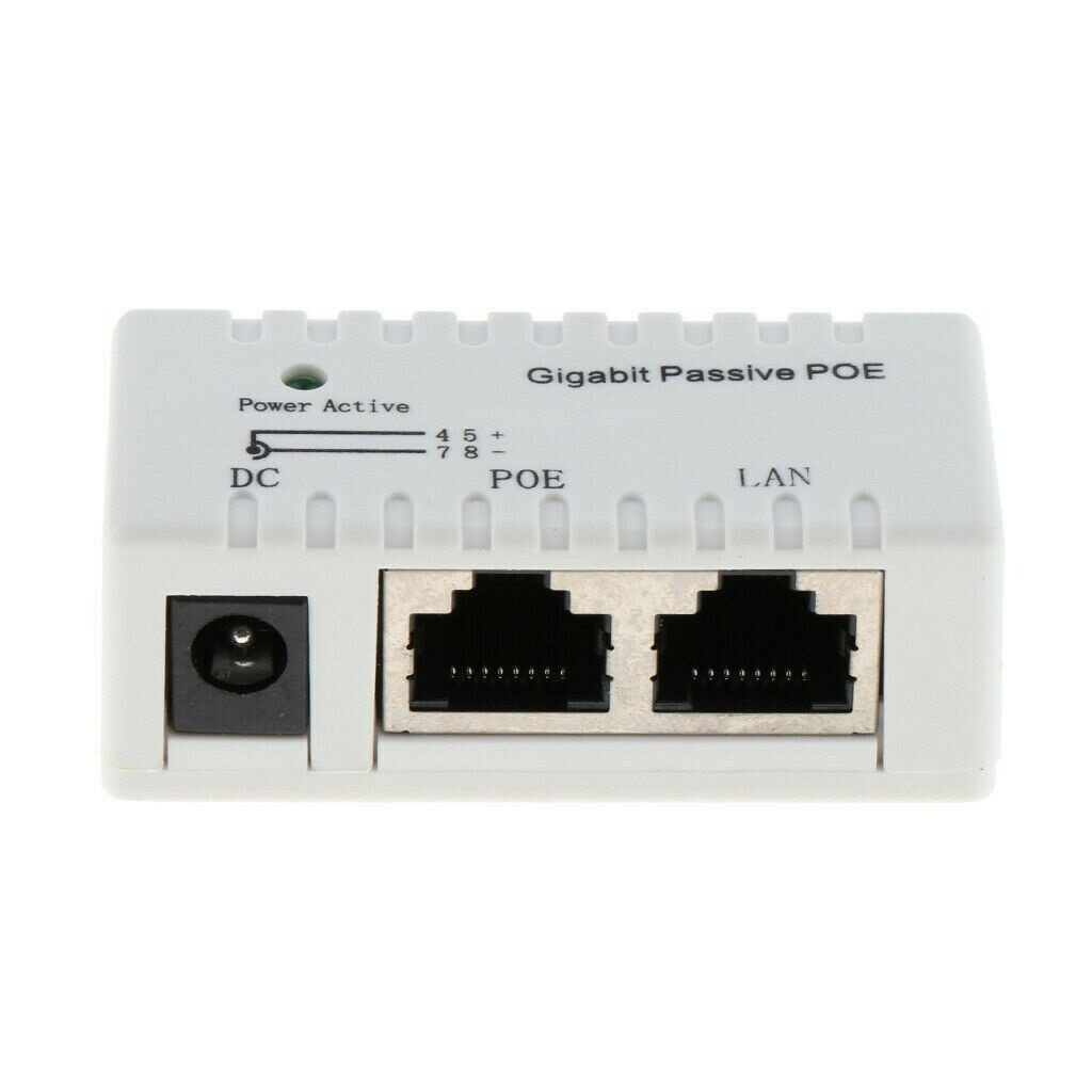 POE Injector Passive for IP Camera VoIP Phone Netwrok AP Device 5V-52V +12V-1A