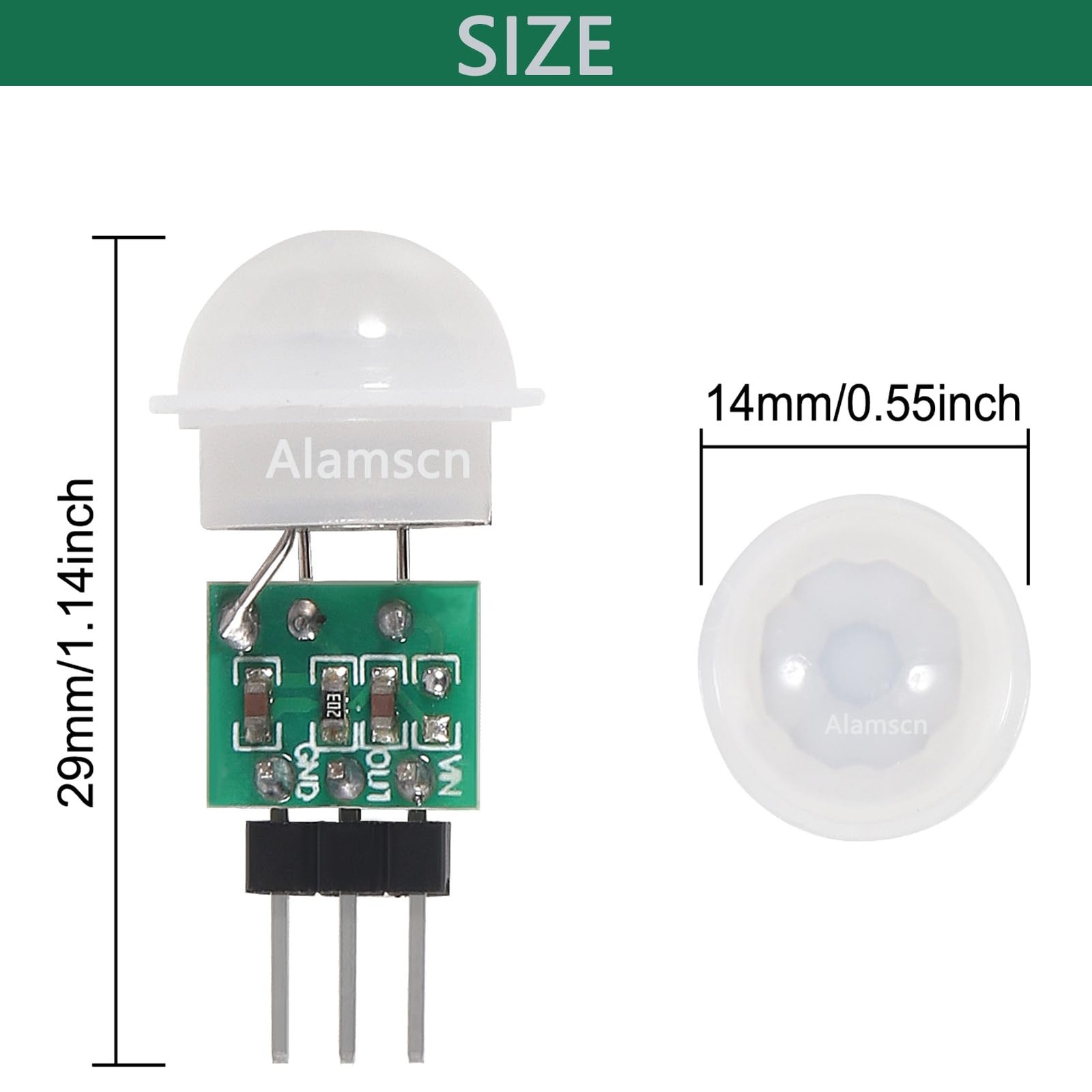 6 PCS AM312 Mini Pyroelectric Infrared Motion Sensor Module DC 2.712V
