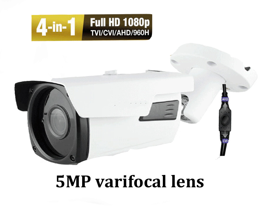 2.6MP HDTVI HDAHD 1080P 66IR 2.-12mm Varifocal Zoom Lens 4-in-1 Security Camera