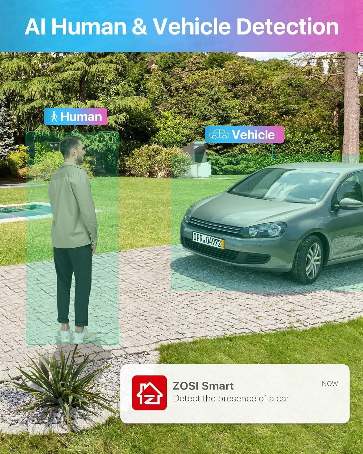 8CH 5MP Lite Security Camera System with AI Human Vehicle Detection, H.265 8 …