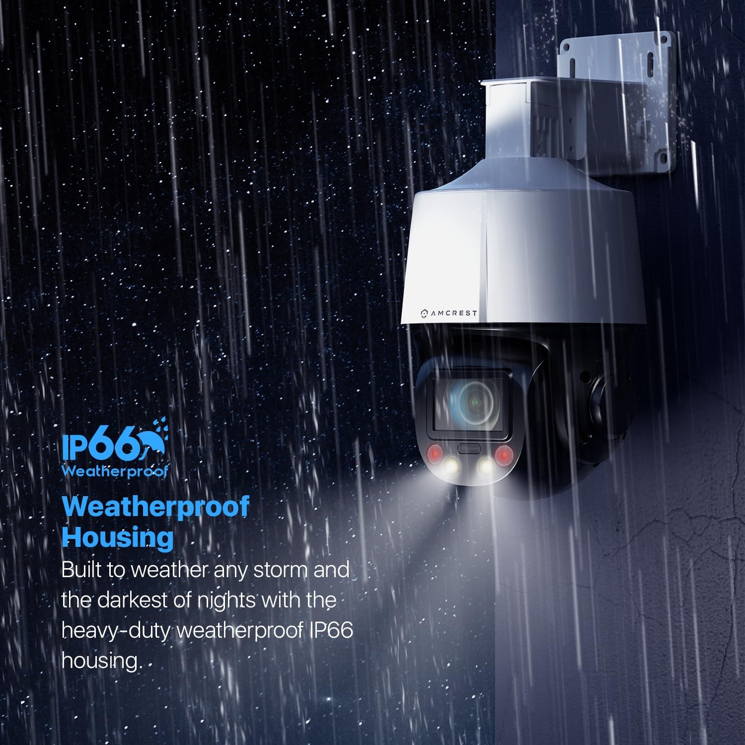 Amcrest 4MP Outdoor PTZ POE + AI IP Camera Pan 1 Count (Pack of 1), White
