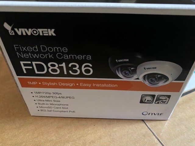 Vivotek FD8136 1MP Indoor Mini Dome IP Security Camera – White (NEW)