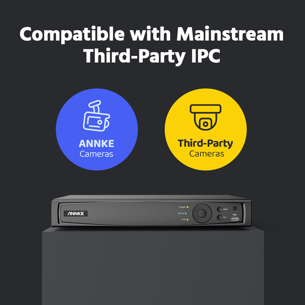 ANNKE 4K Dual-Lens POE Security Camera System 8CH NVR 2-Way Audio AI Color Night