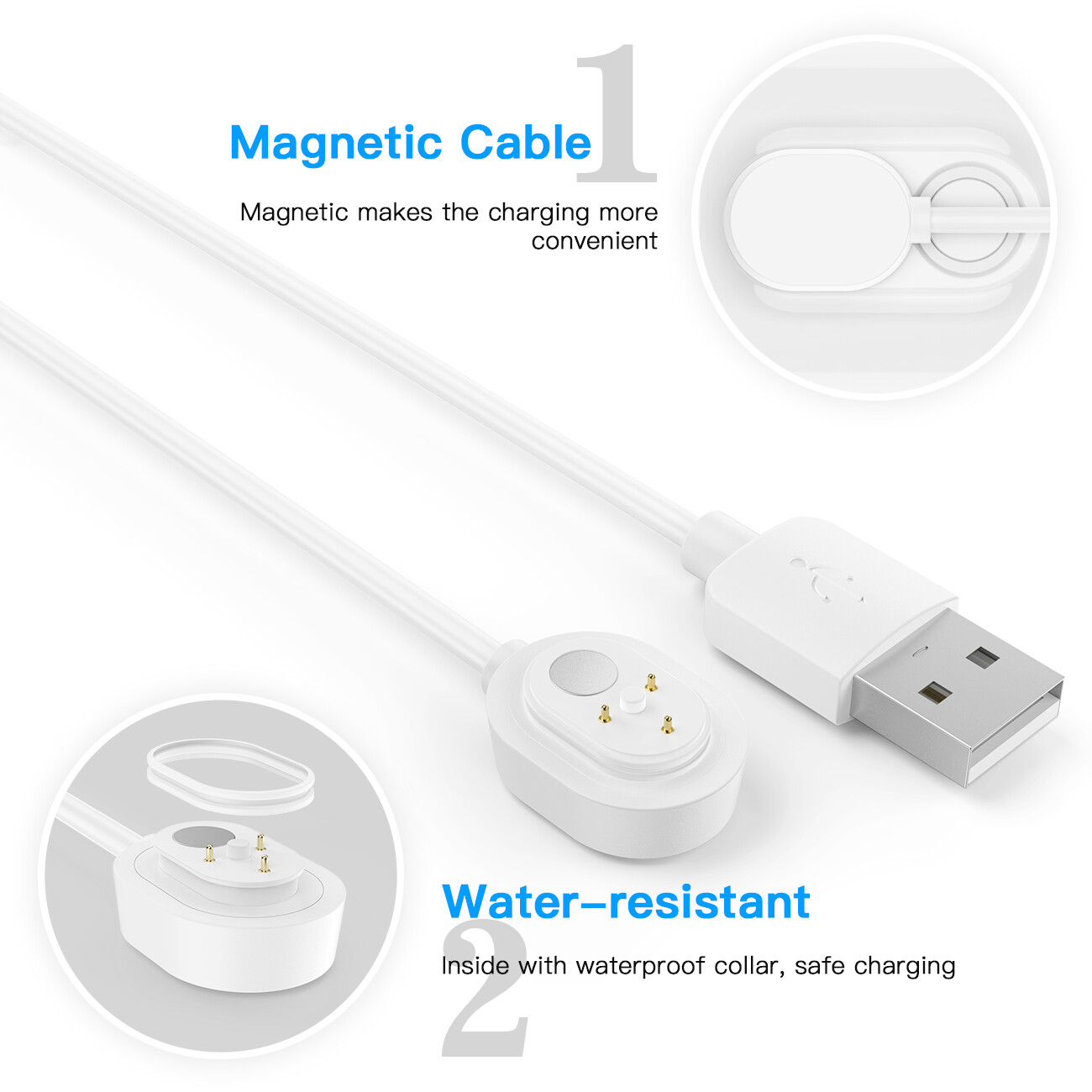Holaca 20ft/6m Weatherproof Outdoor Charging Cable &Adapter for Arlo Pro 4/Ultra